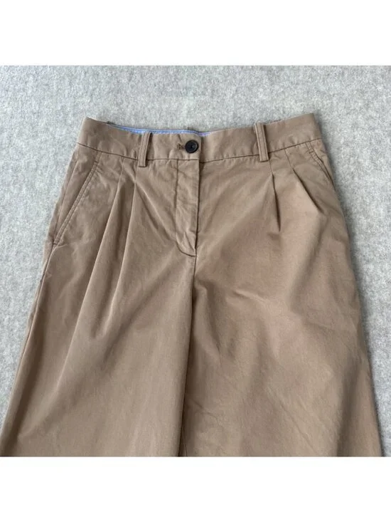 Aritzia Effortless Pant Pleated Tan Wide Leg Full Length Womens 6 - Picture 2 of 15